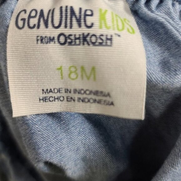 Genuine Kids From Oshkosh Printed Overall Dress 18M - Picture 5 of 6